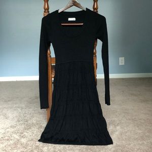 Calvin Klein black long sleeve sweater dress